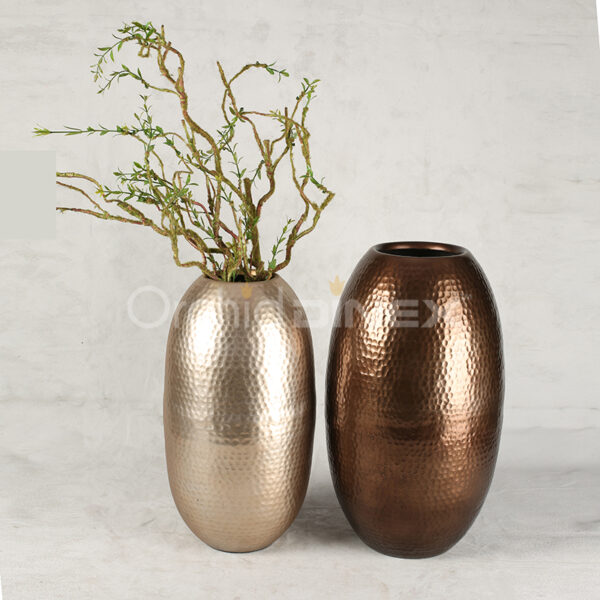 metal vases