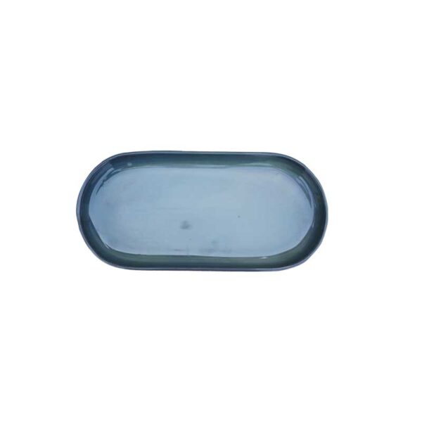 Reactive Blue Oval Snacks Platter