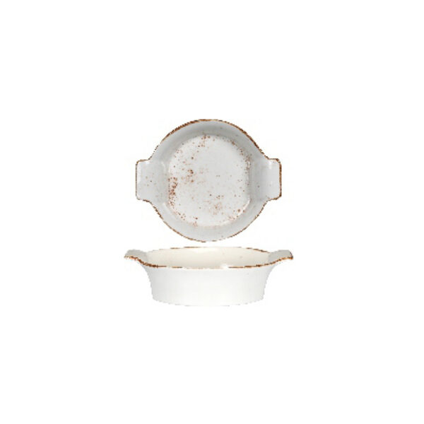 Double Handle White Bowl