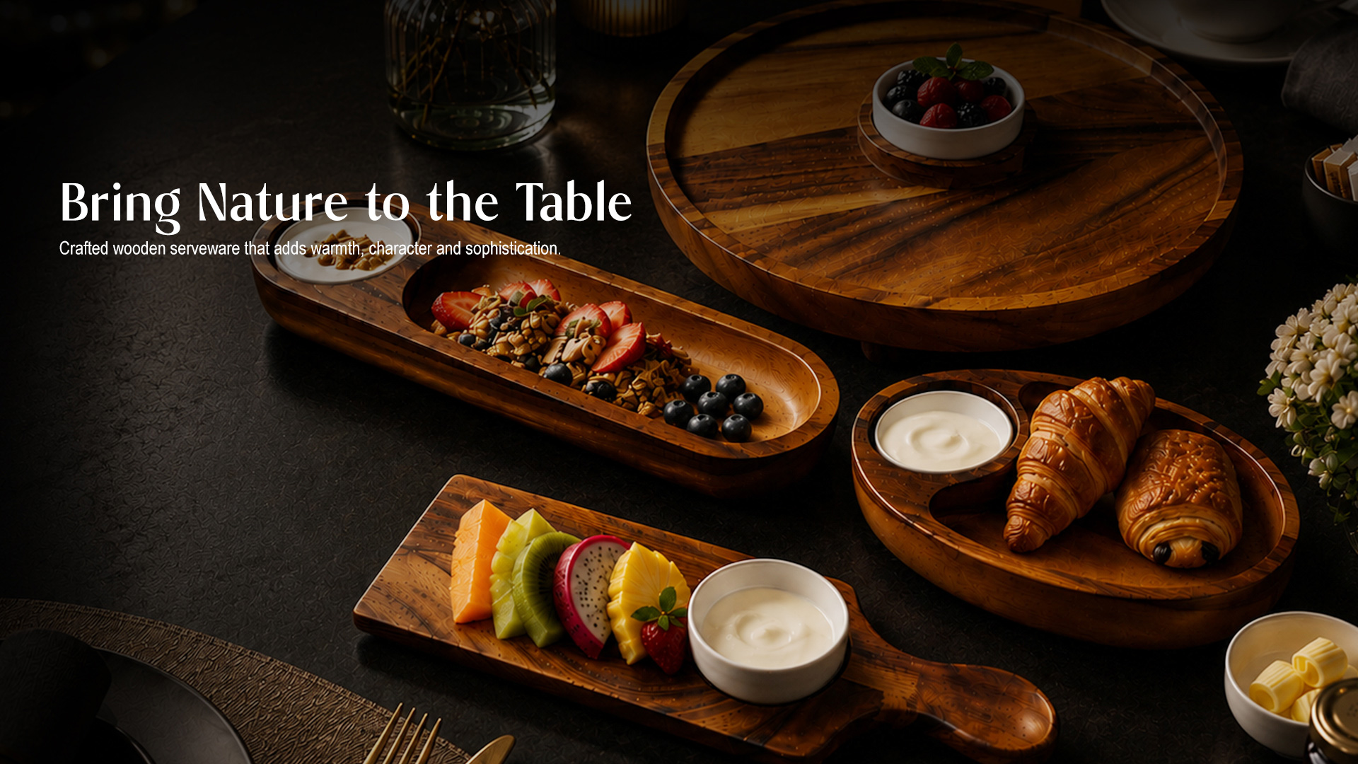 Woodenware Buffet Serving